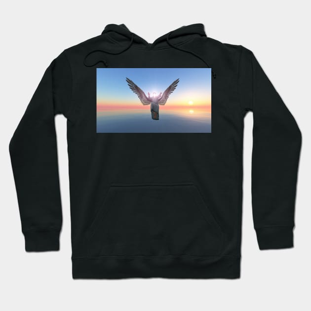 The descent of Archangel Gabriel Hoodie by Ryan Rad